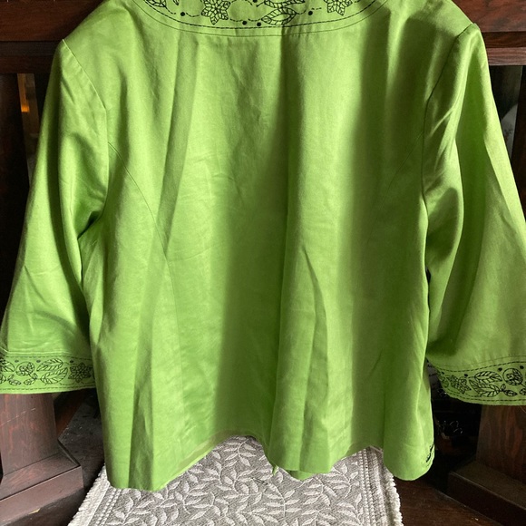 SUSAN BRISTOL Embroidered 💯 Percent Cotton Jacket Size 3X - Picture 7 of 8